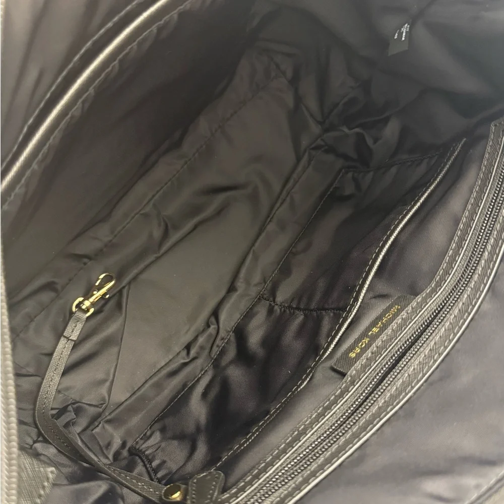 Michael Kors Black Nylon Tote Bag with Gold Hardware - Picture 7 of 10